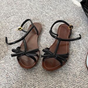Prada Black Bow Sandals